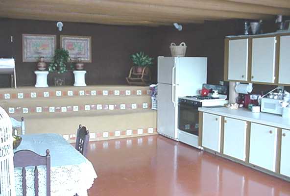Kathy's Earthship - Kitchen-cum-Dining Room.